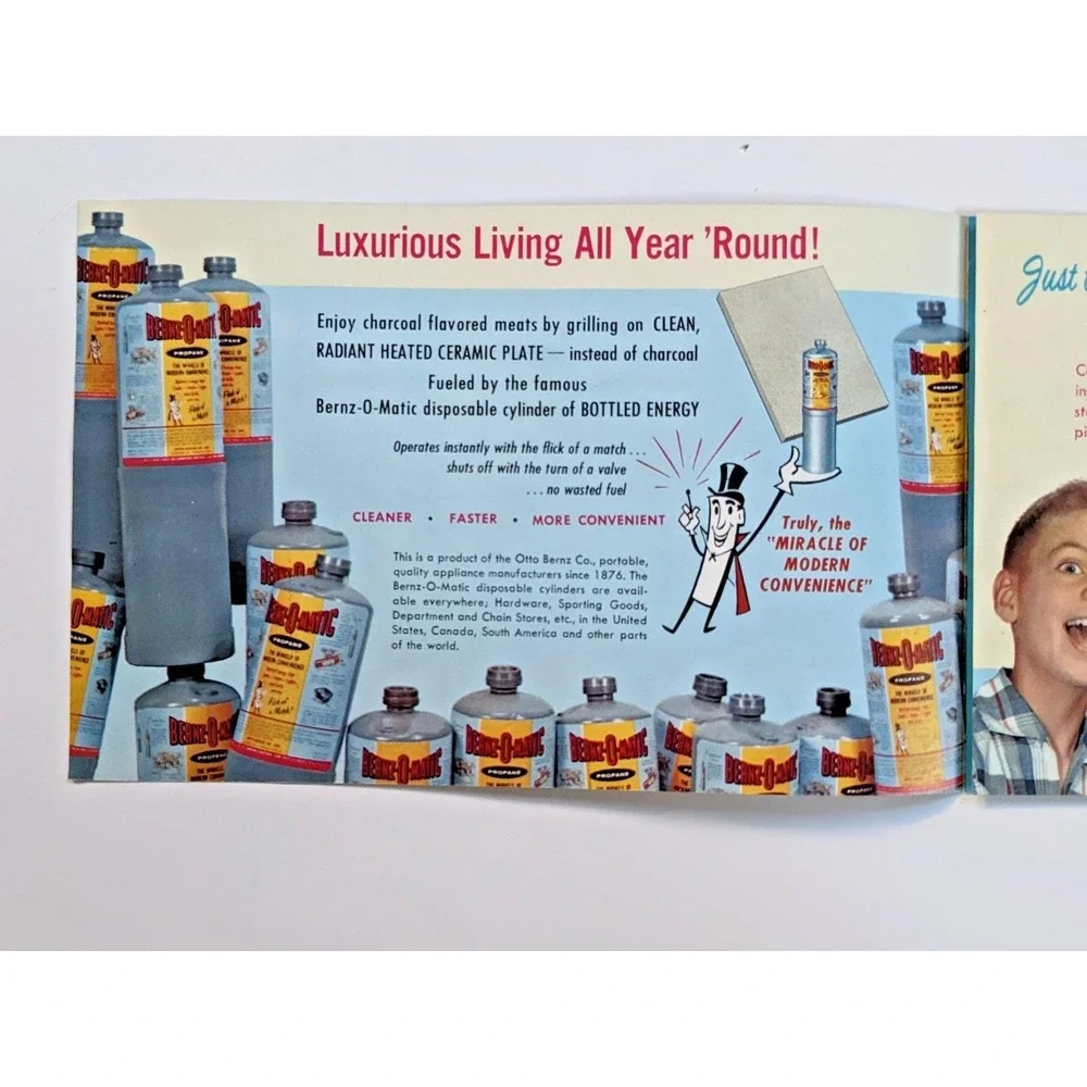VTG 1950s Bernz-O-Matic‎ Ceramic Grille Advertising Brochure James Beard Recipes